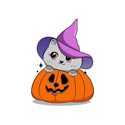 cute halloween cat cartoon